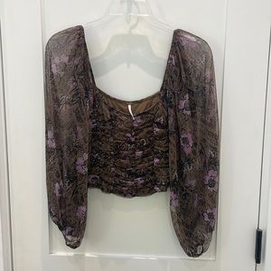 Free People Cropped Blouse